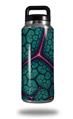 Skin Decal Wrap compatible with Yeti Rambler Bottle 36oz Linear Cosmos Teal (YETI NOT INCLUDED)