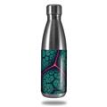 Skin Decal Wrap compatible with RTIC Water Bottle 17oz Linear Cosmos Teal (BOTTLE NOT INCLUDED)