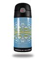 Skin Decal Wrap compatible with Thermos Funtainer 12oz Bottle Organic Bubbles (BOTTLE NOT INCLUDED)