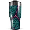 Skin Wrap Decal compatible with 2017 RTIC Tumblers 40oz Linear Cosmos Teal (TUMBLER NOT INCLUDED)
