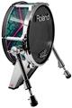 Skin Wrap works with Roland vDrum Shell KD-140 Kick Bass Drum Linear Cosmos Teal (DRUM NOT INCLUDED)