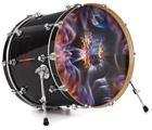 Decal Skin works with most 24" Bass Kick Drum Heads Hyper Warp - DRUM HEAD NOT INCLUDED