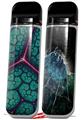 Skin Decal Wrap 2 Pack for Smok Novo v1 Linear Cosmos Teal VAPE NOT INCLUDED