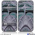 iPhone 4 Decal Style Vinyl Skin - Socialist Abstract (DOES NOT fit newer iPhone 4S)