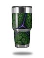 Skin Decal Wrap compatible with Yeti Tumbler Rambler 30 oz Linear Cosmos Green (TUMBLER NOT INCLUDED)