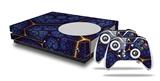 WraptorSkinz Decal Skin Wrap Set works with 2016 and newer XBOX One S Console and 2 Controllers Linear Cosmos Blue