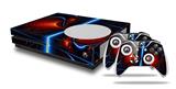 WraptorSkinz Decal Skin Wrap Set works with 2016 and newer XBOX One S Console and 2 Controllers Quasar Fire