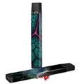 Skin Decal Wrap 2 Pack compatible with Juul Vapes Linear Cosmos Teal JUUL NOT INCLUDED