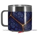 Skin Decal Wrap compatible with Yeti Coffee Mug 14oz Linear Cosmos Blue - 14 oz CUP NOT INCLUDED by WraptorSkinz