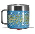 Skin Decal Wrap compatible with Yeti Coffee Mug 14oz Organic Bubbles - 14 oz CUP NOT INCLUDED by WraptorSkinz