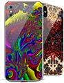 2 Decal style Skin Wraps set for Apple iPhone X and XS And This Is Your Brain On Drugs