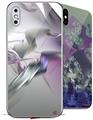 2 Decal style Skin Wraps set for Apple iPhone X and XS Crinkle