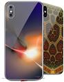 2 Decal style Skin Wraps set for Apple iPhone X and XS Intersection