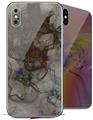2 Decal style Skin Wraps set for Apple iPhone X and XS DNA Transcriptase
