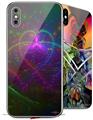 2 Decal style Skin Wraps set for Apple iPhone X and XS Lots of Love