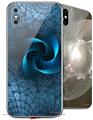 2 Decal style Skin Wraps set for Apple iPhone X and XS The Fan