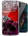 2 Decal style Skin Wraps set for Apple iPhone X and XS Garden Patch