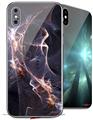 2 Decal style Skin Wraps set for Apple iPhone X and XS Stormy
