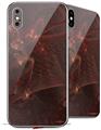 2 Decal style Skin Wraps set for Apple iPhone X and XS Tangled Web