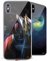 2 Decal style Skin Wraps set for Apple iPhone X and XS Darkness Stirs