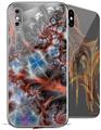 2 Decal style Skin Wraps set for Apple iPhone X and XS Diamonds