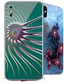 2 Decal style Skin Wraps set for Apple iPhone X and XS Flagellum