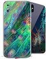 2 Decal style Skin Wraps set for Apple iPhone X and XS Kelp Forest