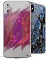 2 Decal style Skin Wraps set for Apple iPhone X and XS Crater