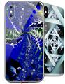 2 Decal style Skin Wraps set for Apple iPhone X and XS Hyperspace Entry