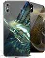 2 Decal style Skin Wraps set for Apple iPhone X and XS Hyperspace 06