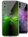 2 Decal style Skin Wraps set for Apple iPhone X and XS Lighting