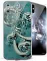 2 Decal style Skin Wraps set for Apple iPhone X and XS New Fish