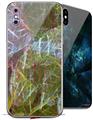 2 Decal style Skin Wraps set for Apple iPhone X and XS On Thin Ice