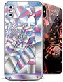 2 Decal style Skin Wraps set for Apple iPhone X and XS Paper Cut