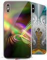 2 Decal style Skin Wraps set for Apple iPhone X and XS Prismatic