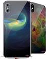 2 Decal style Skin Wraps set for Apple iPhone X and XS Orchid
