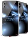 2 Decal style Skin Wraps set for Apple iPhone X and XS Piano