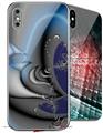 2 Decal style Skin Wraps set for Apple iPhone X and XS Plastic
