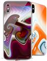 2 Decal style Skin Wraps set for Apple iPhone X and XS Racer