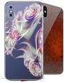 2 Decal style Skin Wraps set for Apple iPhone X and XS Rosettas