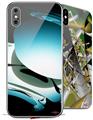 2 Decal style Skin Wraps set for Apple iPhone X and XS Silently-2