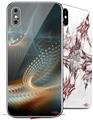 2 Decal style Skin Wraps set for Apple iPhone X and XS Spiro G