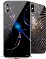 2 Decal style Skin Wraps set for Apple iPhone X and XS Synaptic Transmission
