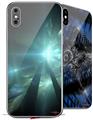 2 Decal style Skin Wraps set for Apple iPhone X and XS Shards