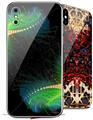 2 Decal style Skin Wraps set for Apple iPhone X and XS Touching