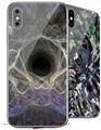 2 Decal style Skin Wraps set for Apple iPhone X and XS Tunnel