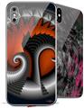 2 Decal style Skin Wraps set for Apple iPhone X and XS Tree