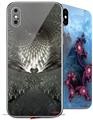 2 Decal style Skin Wraps set for Apple iPhone X and XS Third Eye