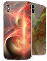 2 Decal style Skin Wraps set for Apple iPhone X and XS Ignition