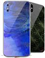 2 Decal style Skin Wraps set for Apple iPhone X and XS Liquid Smoke